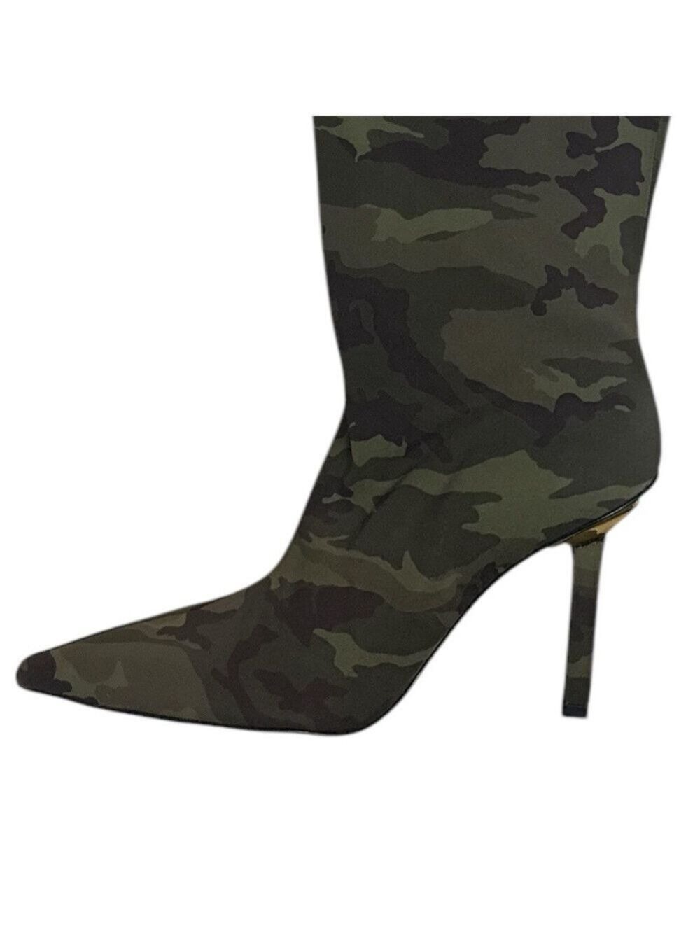 Good American Women's Green Camouflage Faux Sherpa Lined Stiletto Boots Size 9.5 - Picture 11 of 12